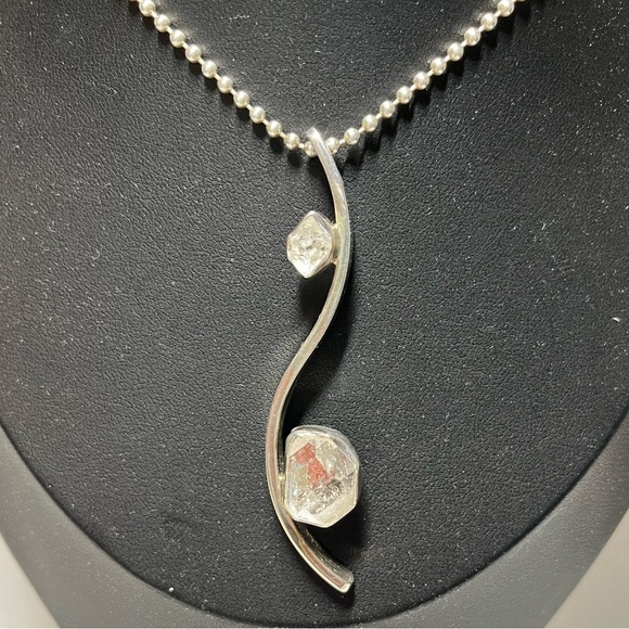 LILLY BARRACK 925 Silver Necklace with SS bead ball chain. - Picture 2 of 8